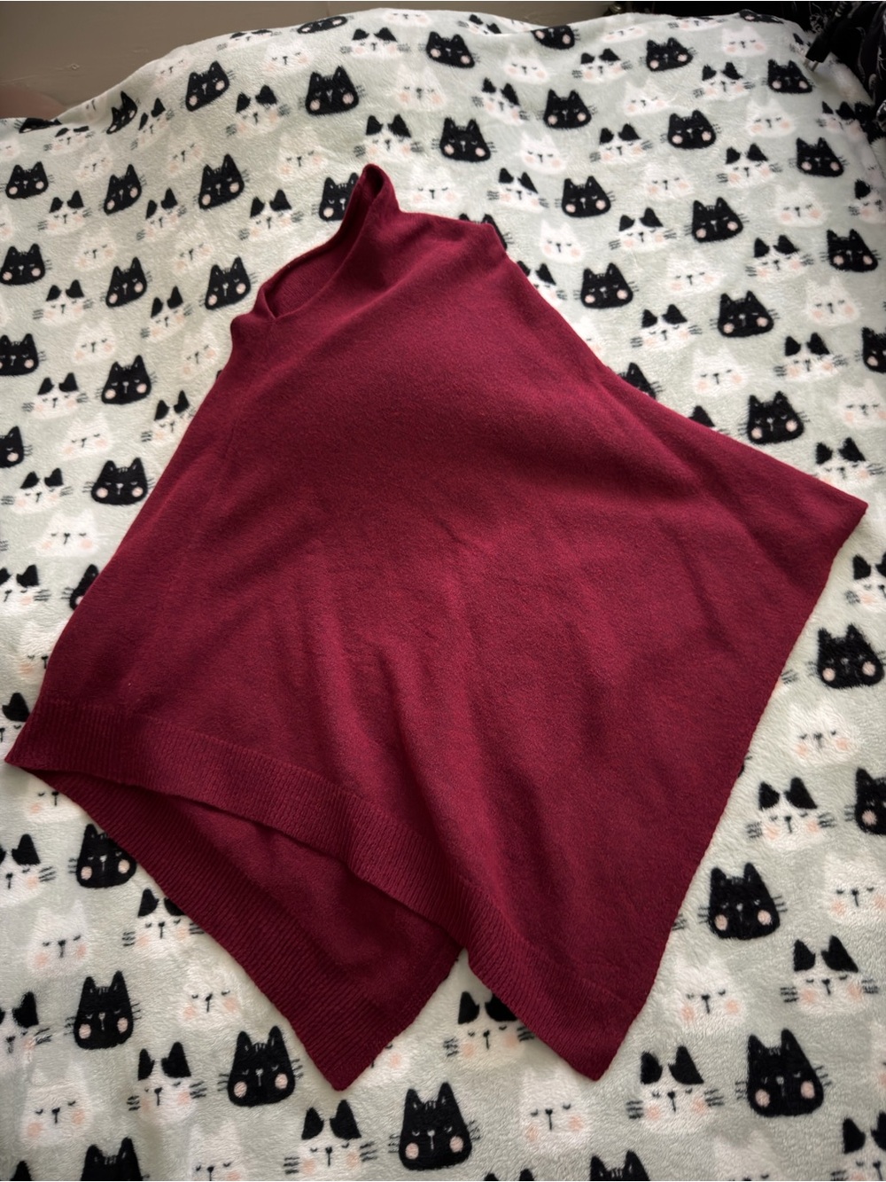 Bundle 2 Sleeveless Mock Neck Women’s Sweater Tunic - Burgundy